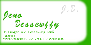 jeno dessewffy business card